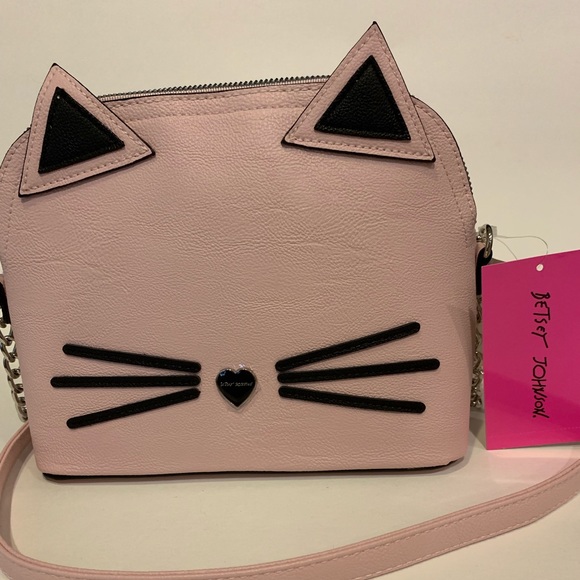 betsey johnson cat purse